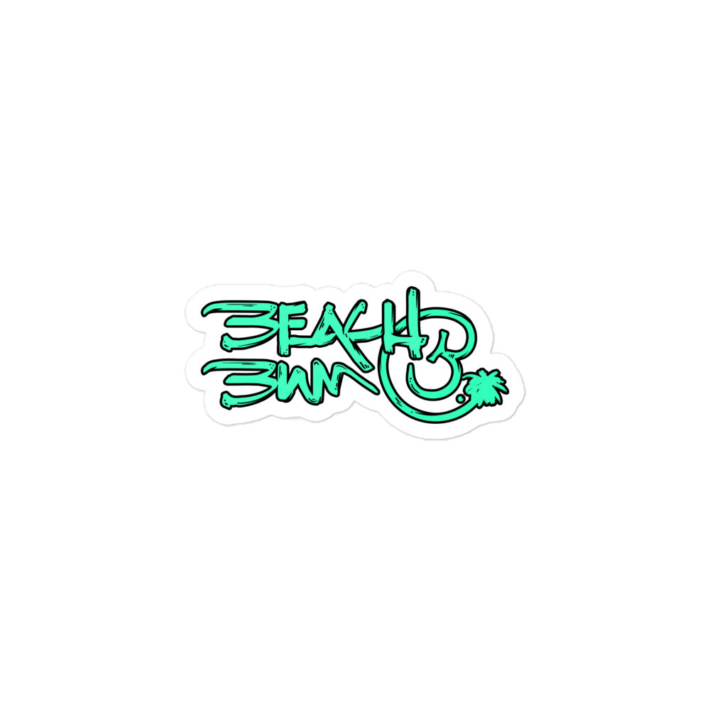 Official Beach Bum Bubble-free stickers- Compact Logo