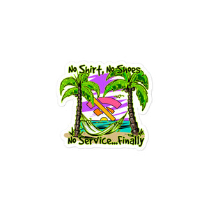 Official Beach Bum Bubble-free stickers- No Service