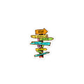 Official Beach Bum Bubble-free stickers- Which Way to the Beach