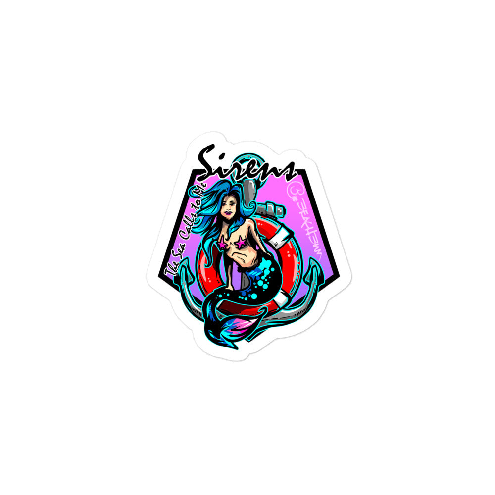Official Beach Bum Bubble-free stickers- Siren