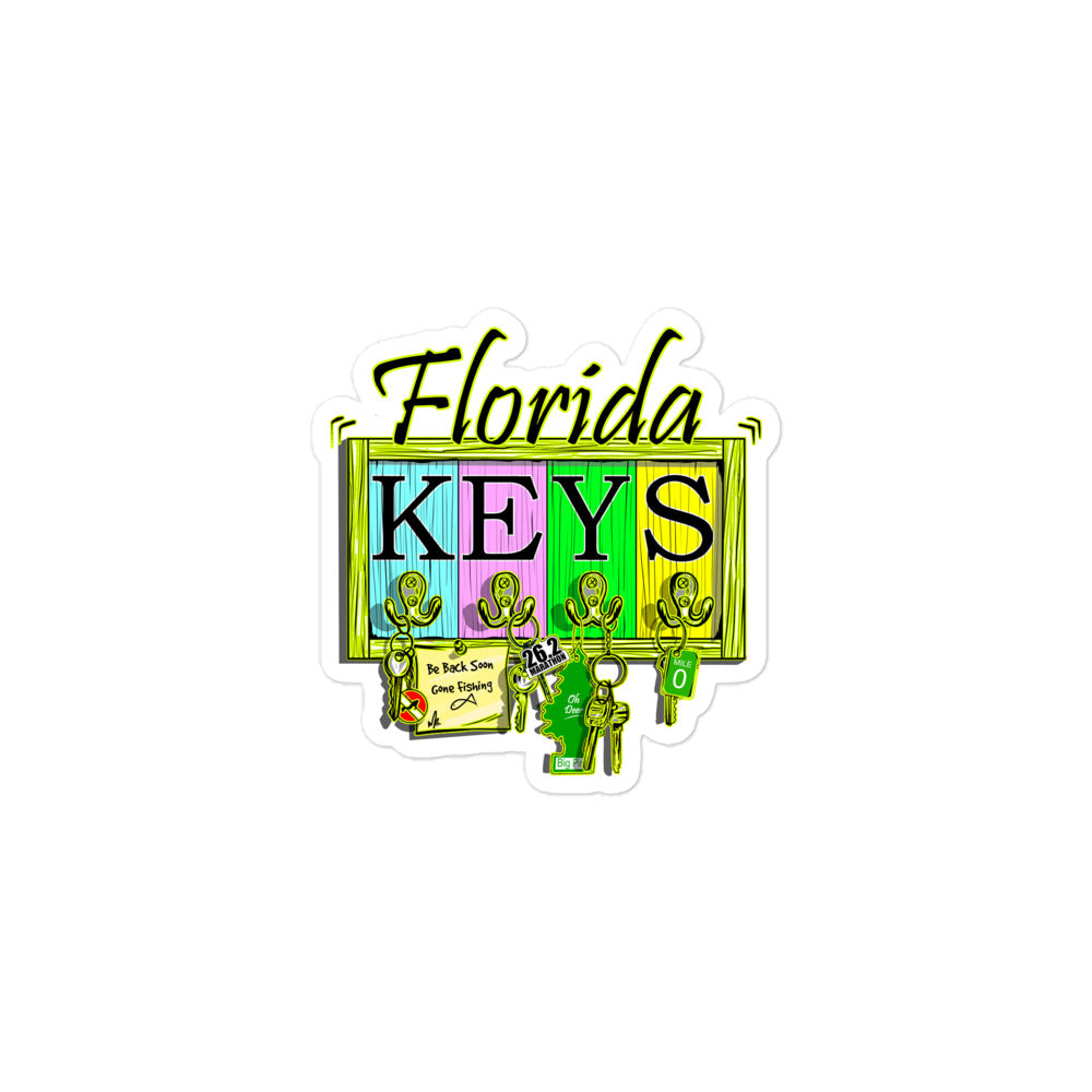 Official Beach Bum Bubble-free stickers- Florida Keys