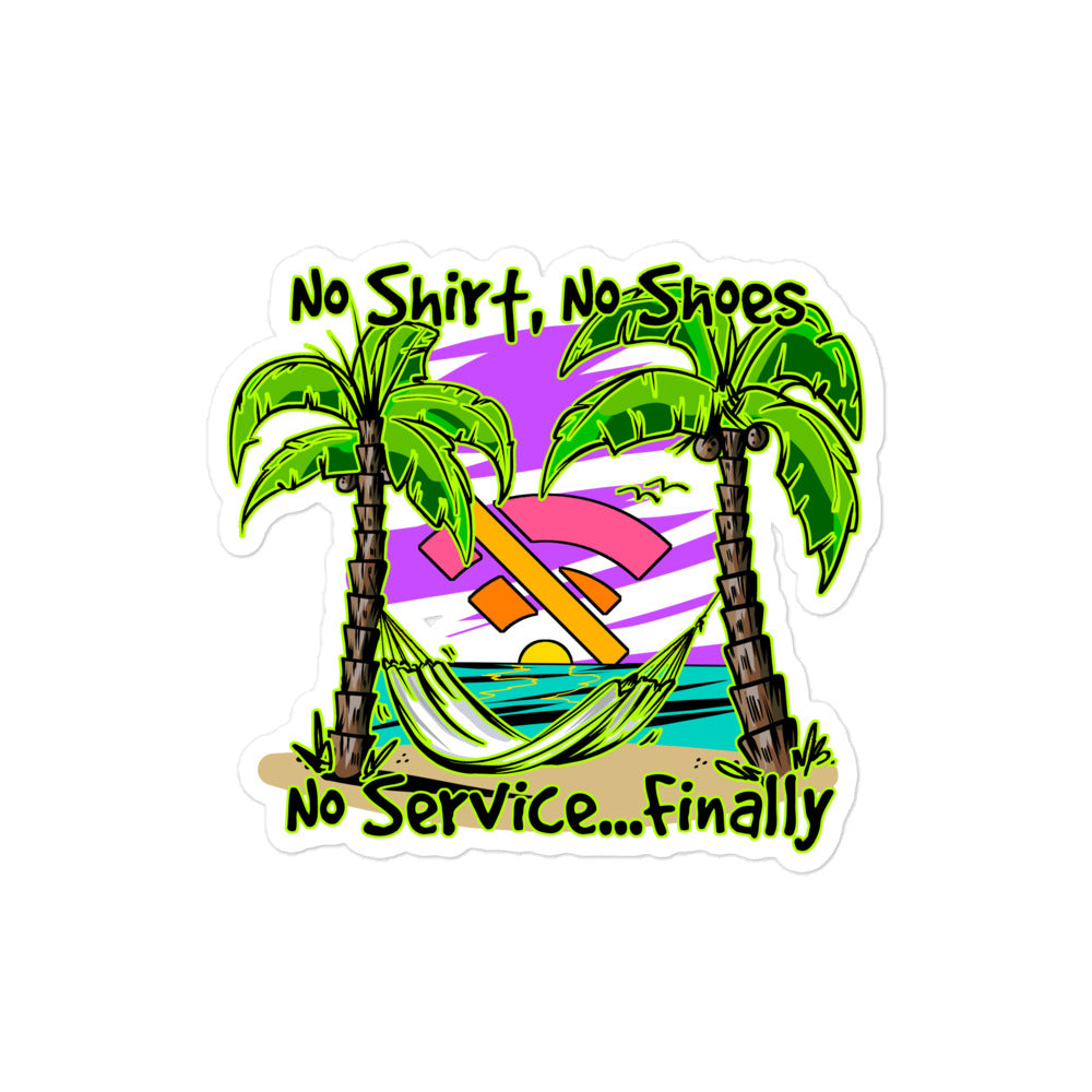 Official Beach Bum Bubble-free stickers- No Service