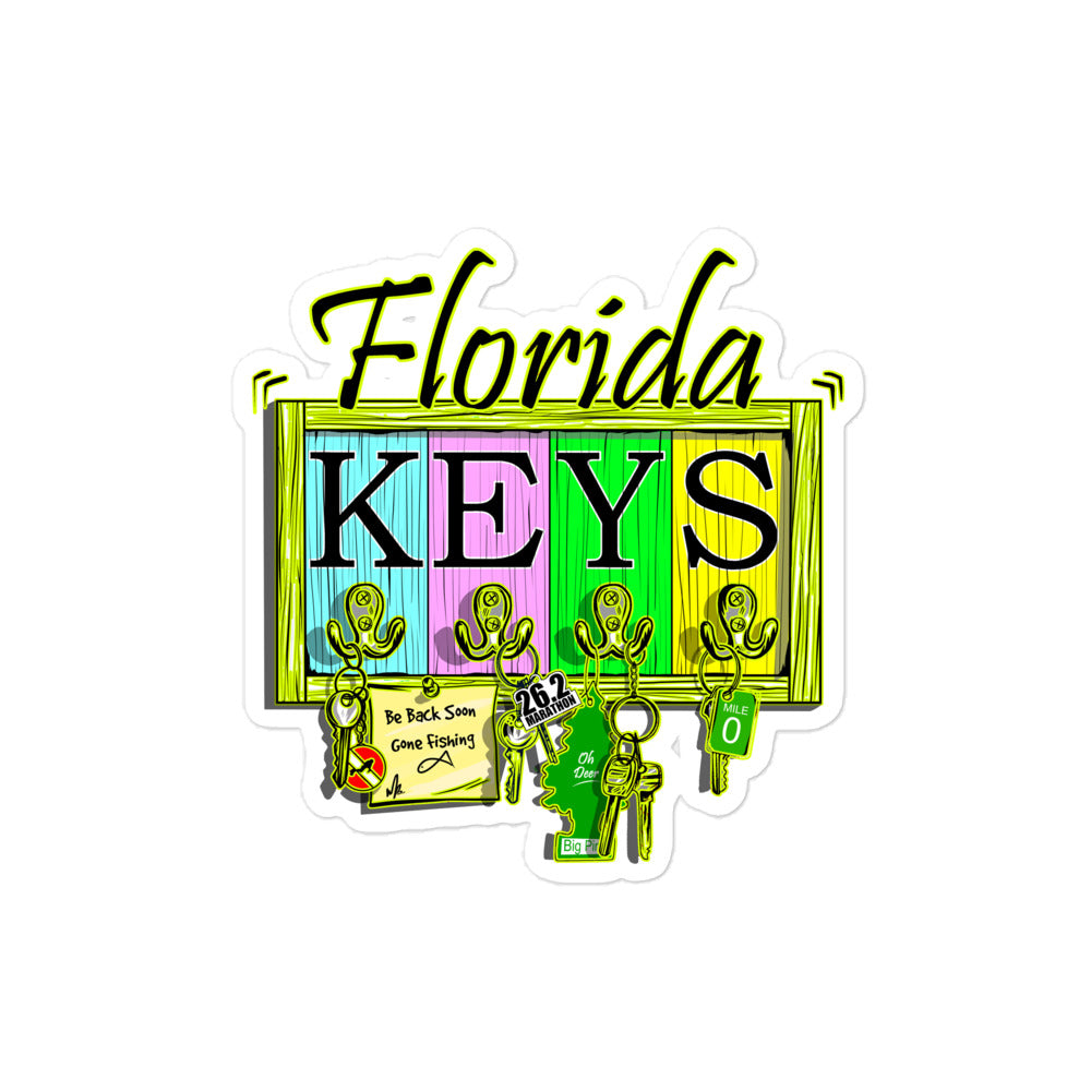 Official Beach Bum Bubble-free stickers- Florida Keys