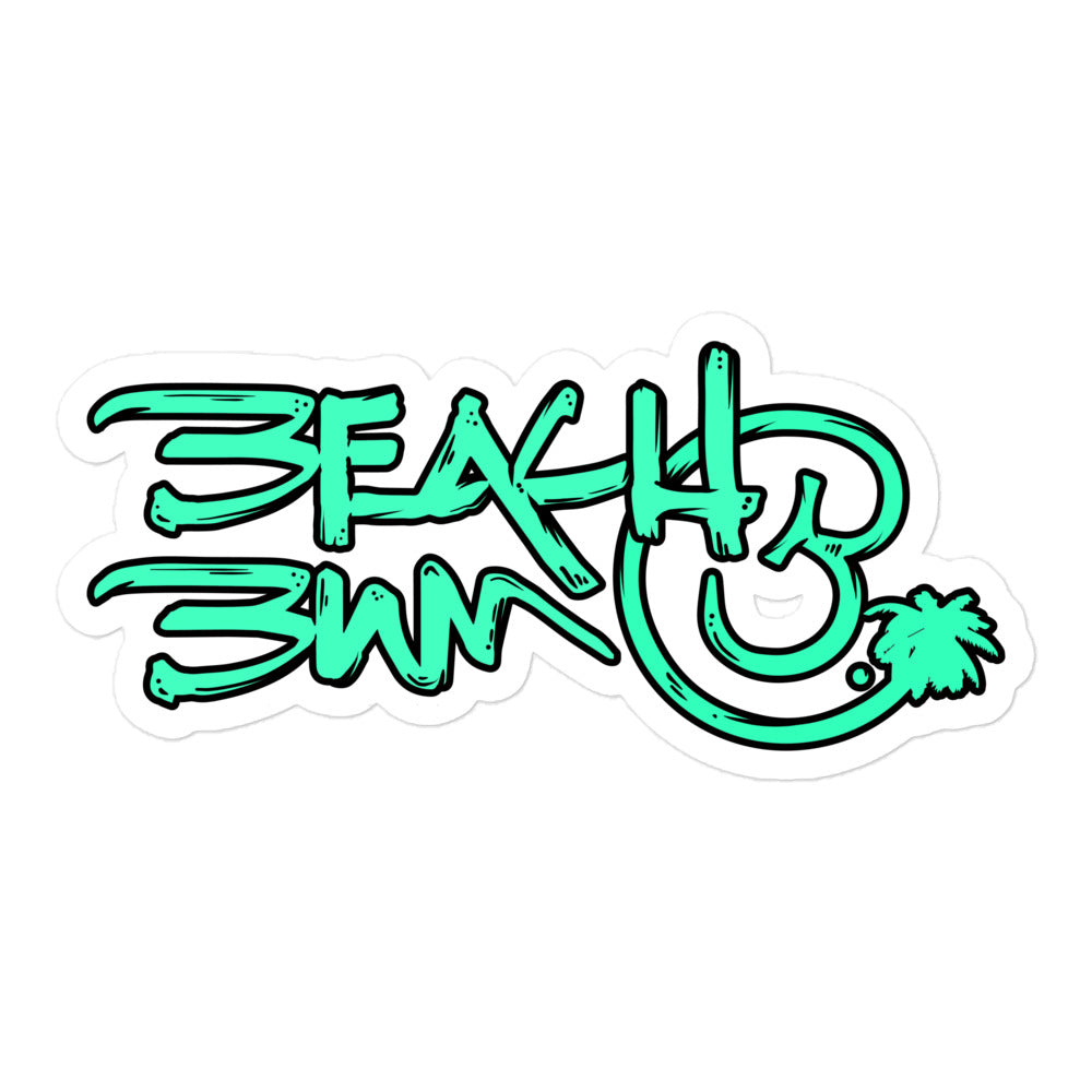 Official Beach Bum Bubble-free stickers- Compact Logo