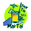Official Beach Bum Bubble-free stickers- Your Tie, Mai Tai