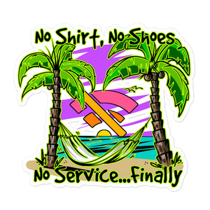 Official Beach Bum Bubble-free stickers- No Service