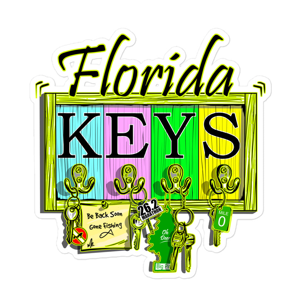 Official Beach Bum Bubble-free stickers- Florida Keys