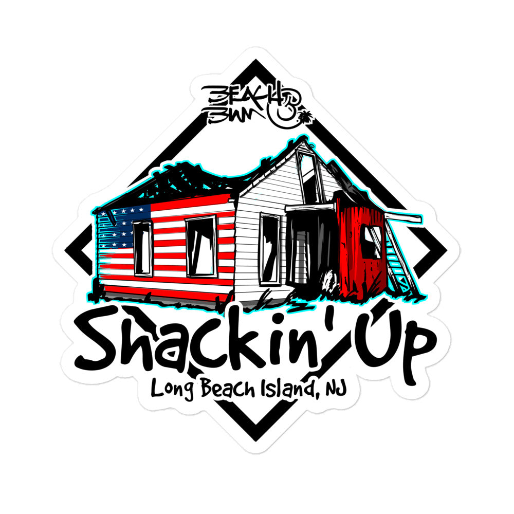 Official Beach Bum Bubble-free stickers- Shackin' Up