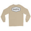 Official Beach Bum Men’s Long Sleeve Shirt- The Beach Badge (Art on Back)