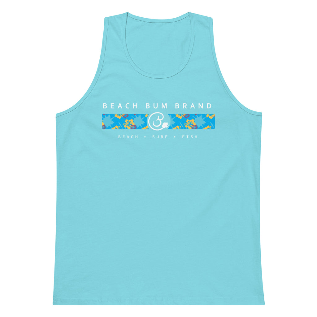 Official Beach Bum Tank- Blue Hibiskus