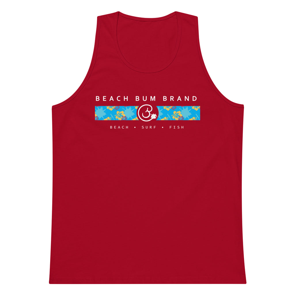 Official Beach Bum Tank- Blue Hibiskus