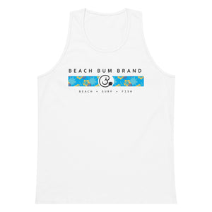 Official Beach Bum Tank- Blue Hibiskus