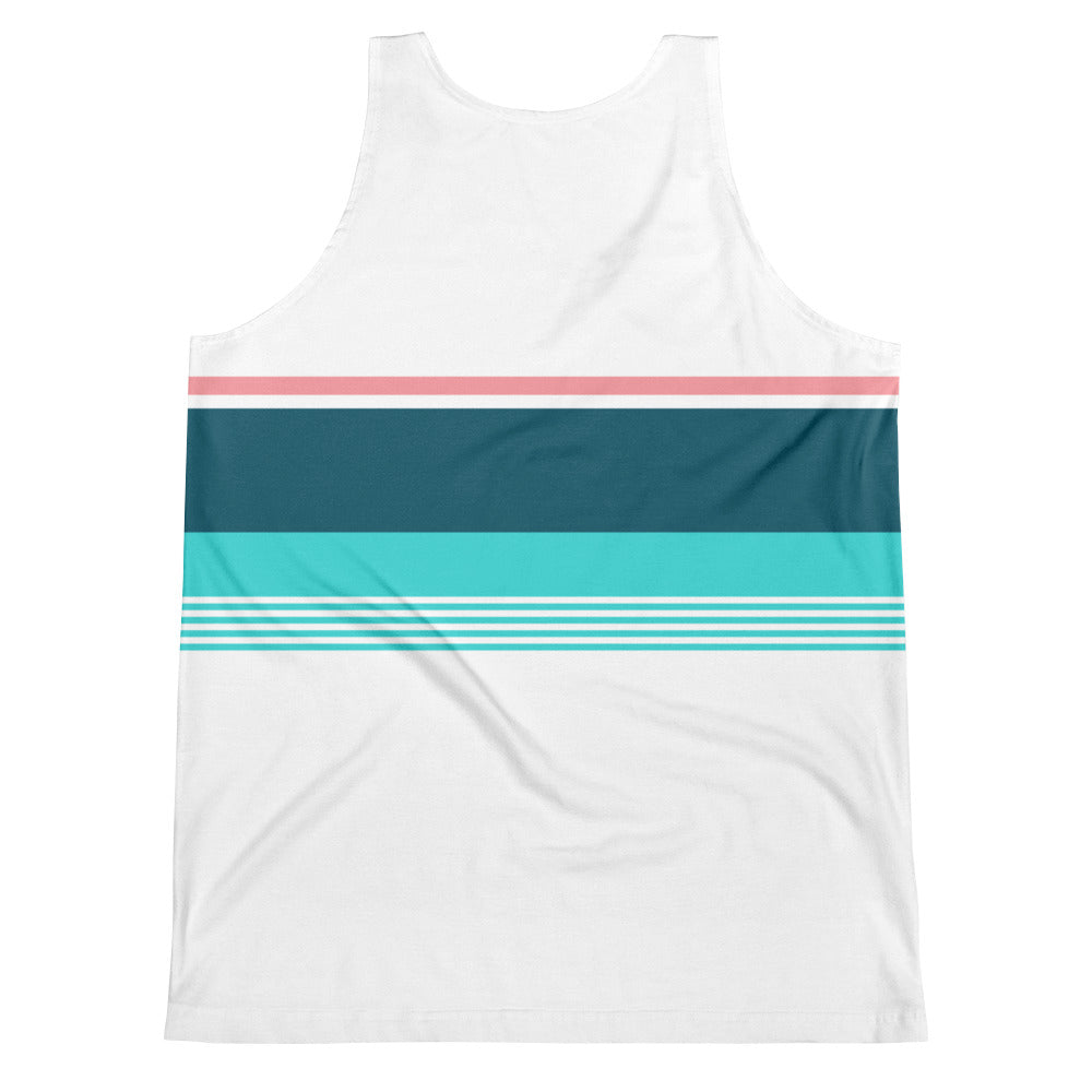 Official Beach Bum Tank- Pastel Blue and White