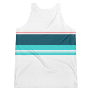 Official Beach Bum Tank- Pastel Blue and White