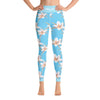 Official Beach Bum High Waist Yoga Leggings- Blue Lilly