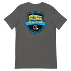 Official Beach Bum Short-Sleeve Unisex T-Shirt- Surf • Beach • Fish Shield (Art on Back)