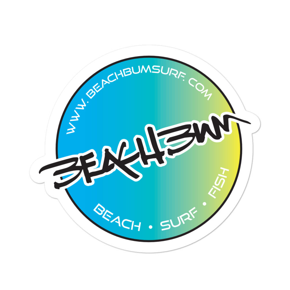 Official Beach Bum Die Cut Sticker- Beach • Surf • Fish
