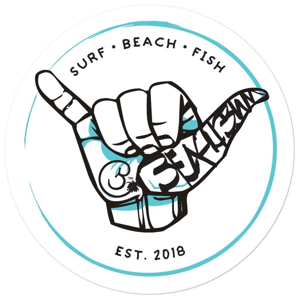 Official Beach Bum Bubble-free stickers- Shaka