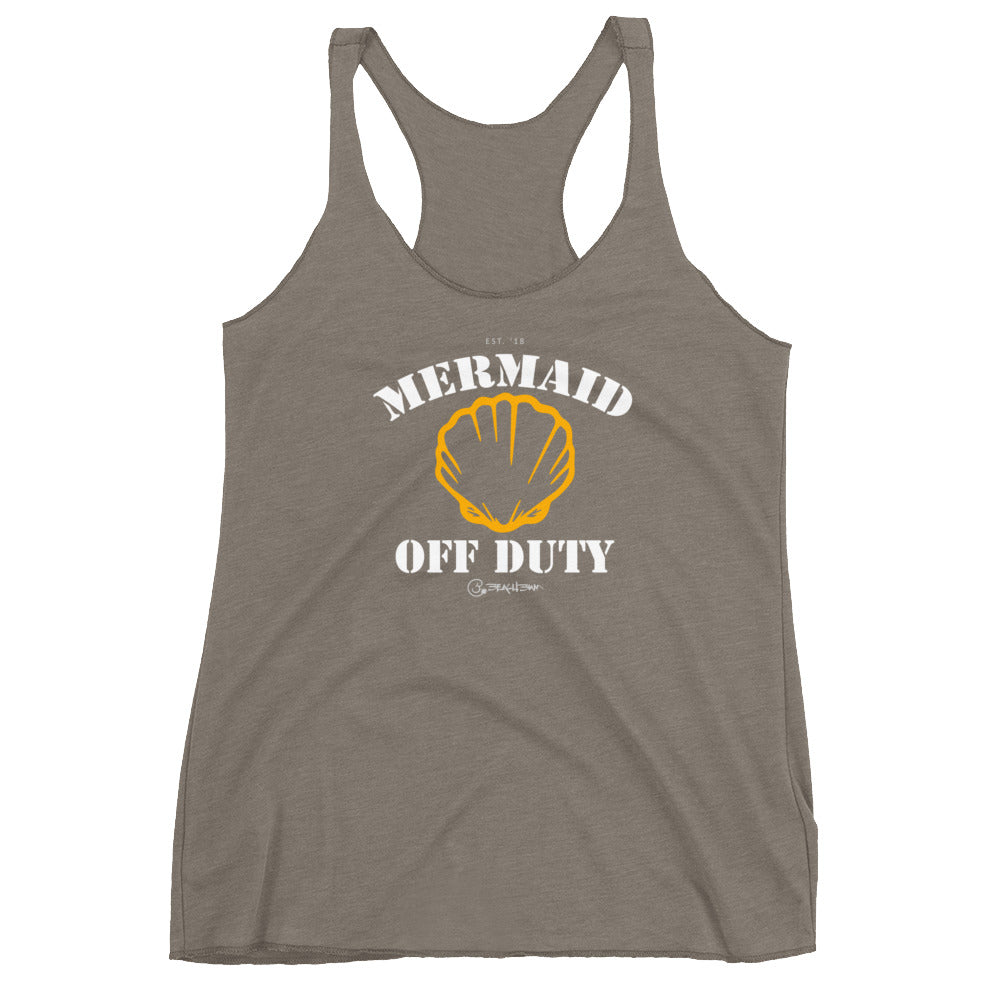 Official Beach Bum Women's Racerback Tank- Mermaid Off Duty