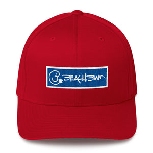 Official Beach Bum Stretch Cap- Blue Logo