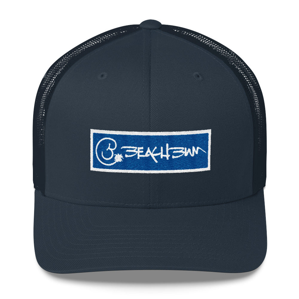 Official Beach Bum Trucker Cap-Blue Logo