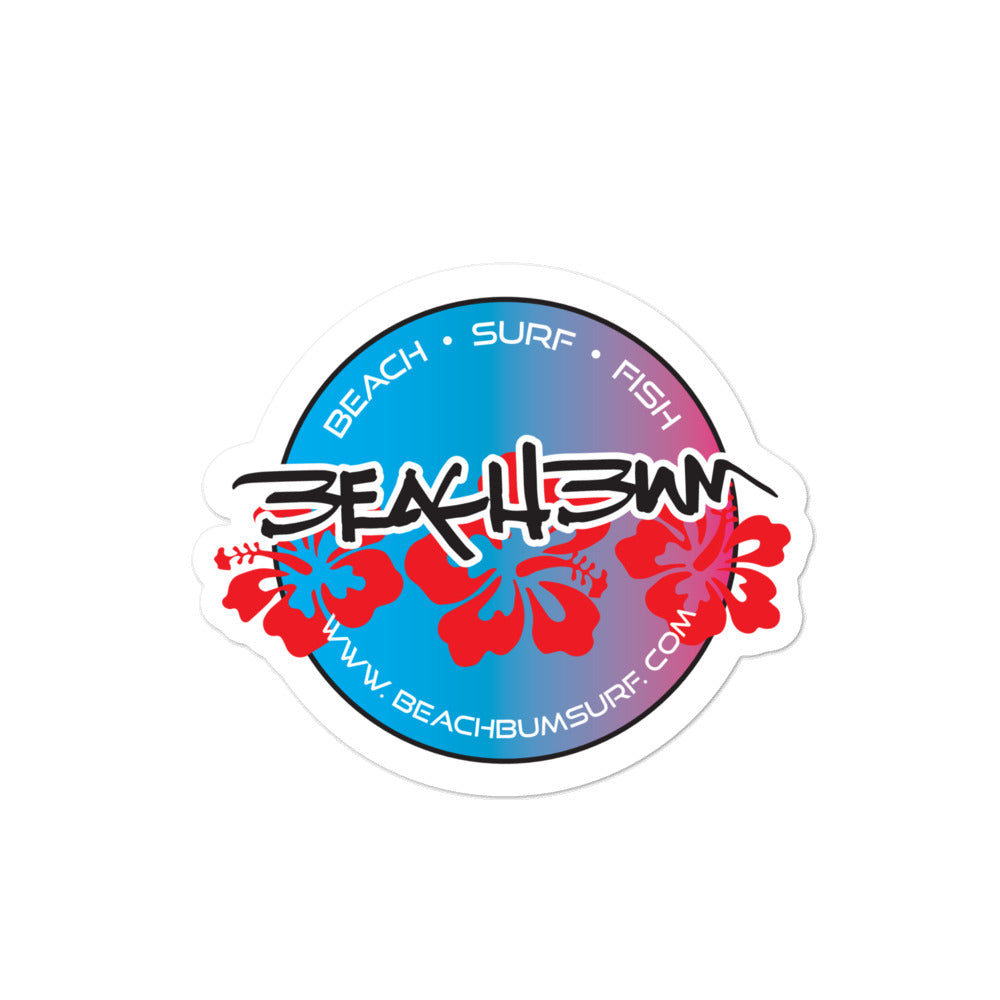 Official Beach Bum Die Cut Sticker- Blue Hawaii
