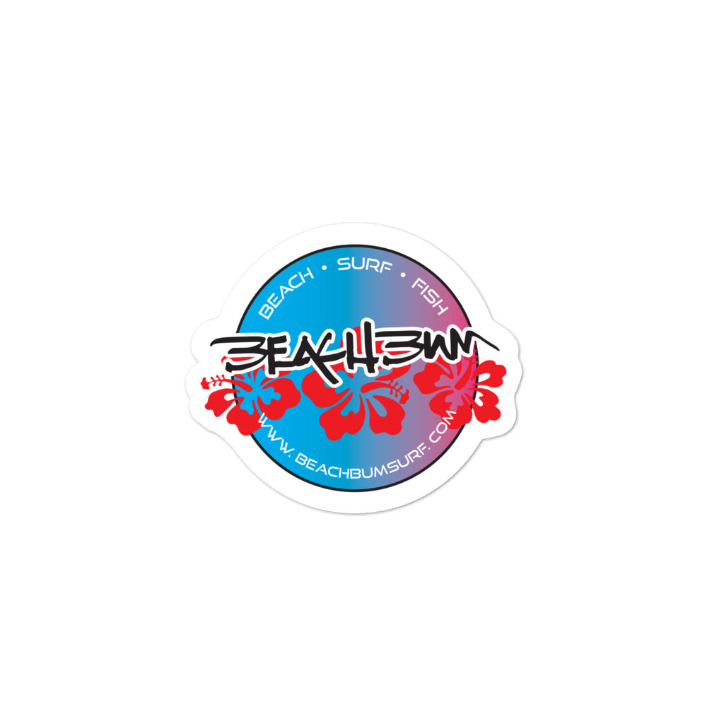 Official Beach Bum Die Cut Sticker- Blue Hawaii
