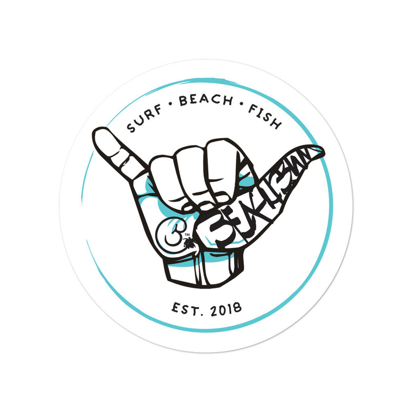 Official Beach Bum Bubble-free stickers- Shaka