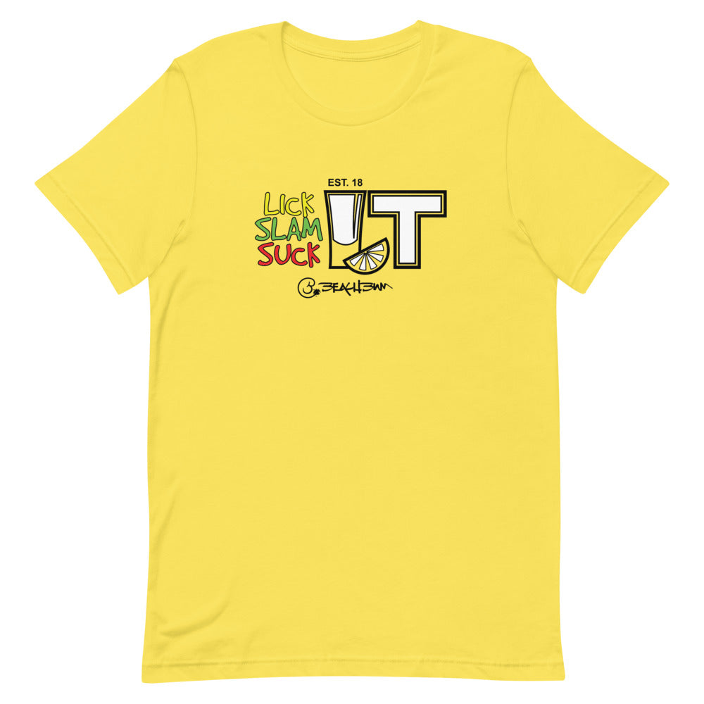 Official Beach Bum Short-Sleeve Unisex T-Shirt- Lick It, Slam It, Suck It