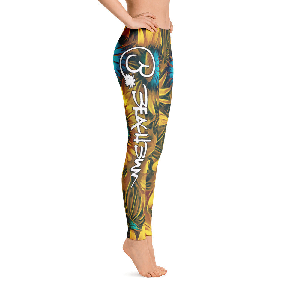 Official Beach Bum Leggings- Sunflowerful - Beach Bum Lifestyle Brand~ Gear and Apparel