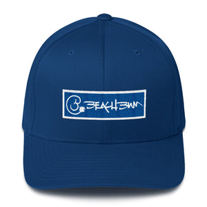 Official Beach Bum Stretch Cap- Blue Logo