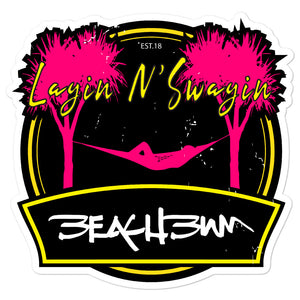 Official Beach Bum Die Cut Sticker- Layin N' Swayin