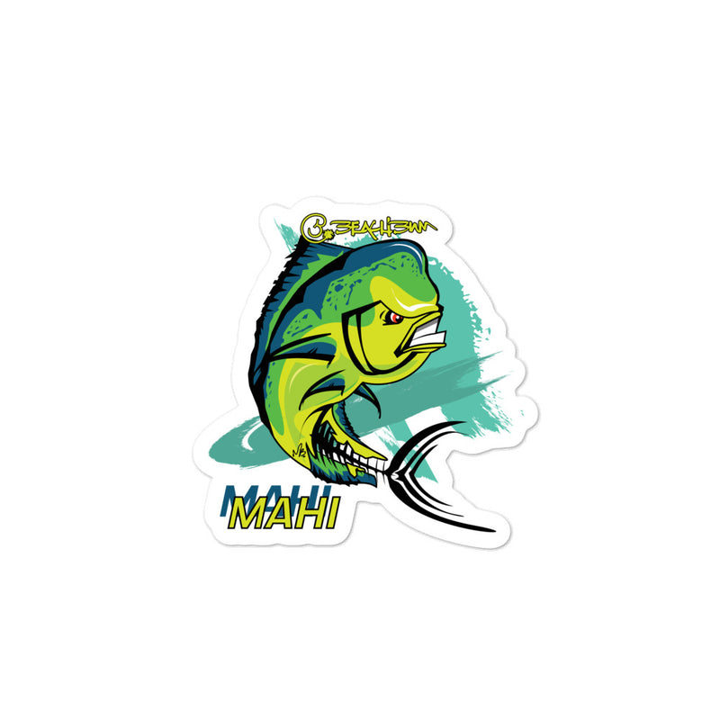 Official Beach Bum Bubble-free stickers- Mean Mahi