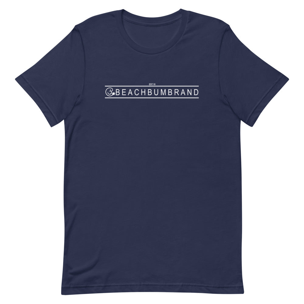 Official Beach Bum Short-Sleeve Unisex T-Shirt- Surf • Beach • Fish Shield (Art on Back)