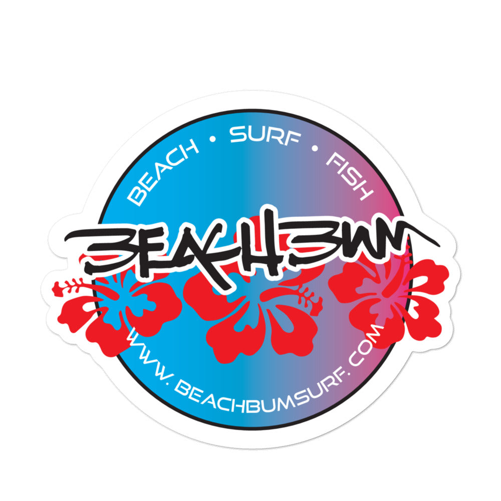 Official Beach Bum Die Cut Sticker- Blue Hawaii