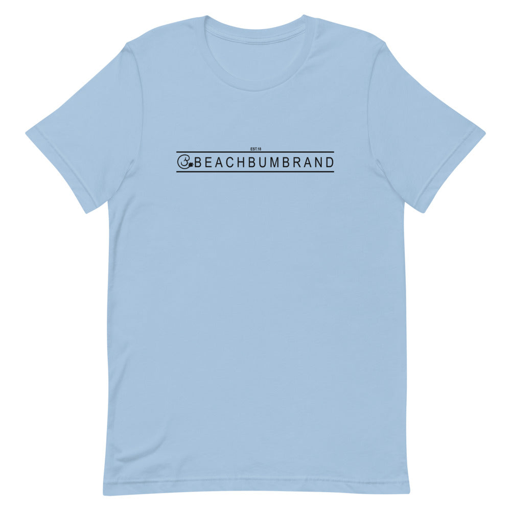 Official Beach Bum Short-Sleeve Unisex T-Shirt- Surf • Beach • Fish Shield (Art on Back)
