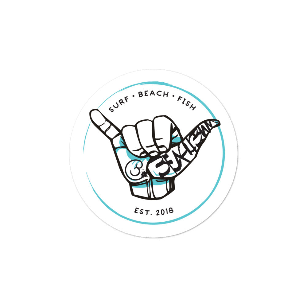 Official Beach Bum Bubble-free stickers- Shaka