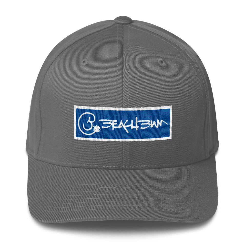 Official Beach Bum Stretch Cap- Blue Logo