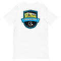 Official Beach Bum Short-Sleeve Unisex T-Shirt- Surf • Beach • Fish Shield (Art on Back)