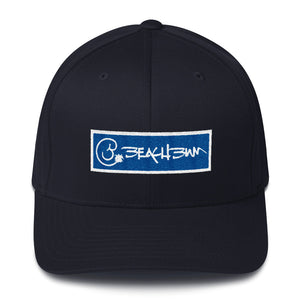 Official Beach Bum Stretch Cap- Blue Logo