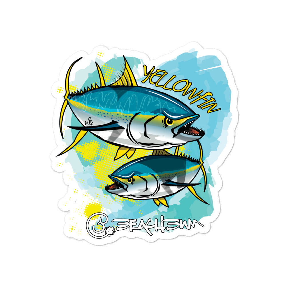 Official Beach Bum Bubble-free stickers- Terrible Tuna