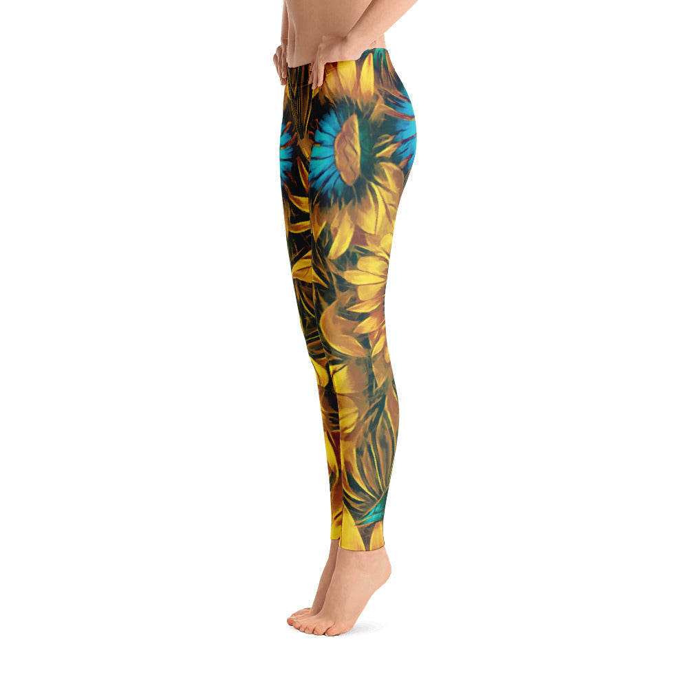 Official Beach Bum Leggings- Sunflowerful - Beach Bum Lifestyle Brand~ Gear and Apparel