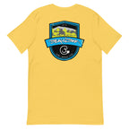 Official Beach Bum Short-Sleeve Unisex T-Shirt- Surf • Beach • Fish Shield (Art on Back)