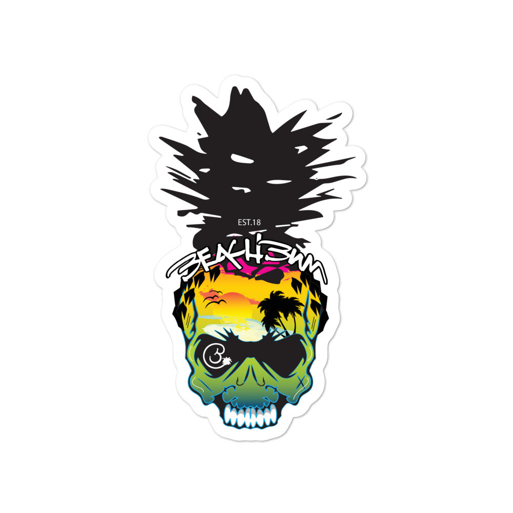 Official Beach Bum Bubble-free stickers- Tropi-Skull