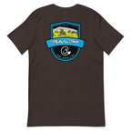 Official Beach Bum Short-Sleeve Unisex T-Shirt- Surf • Beach • Fish Shield (Art on Back)