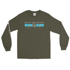Official Beach Bum Long Sleeve T-Shirt- Blue Hibiscus