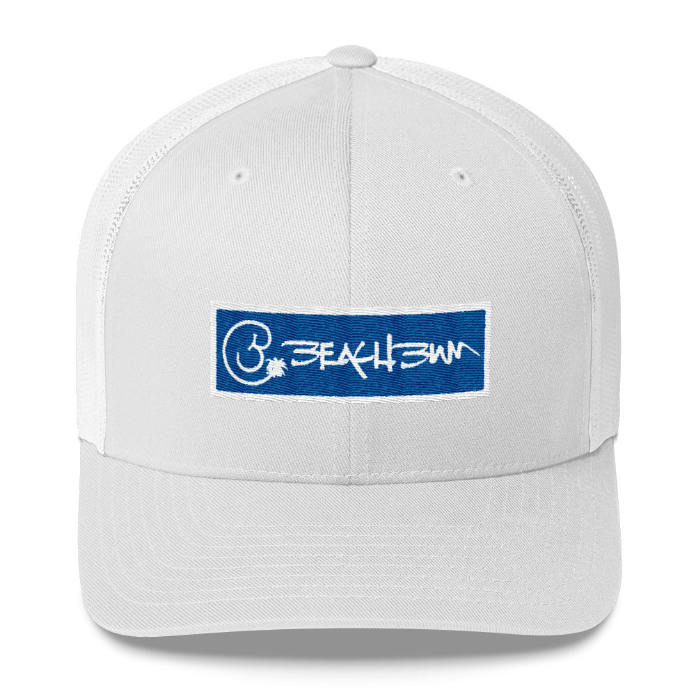 Official Beach Bum Trucker Cap-Blue Logo