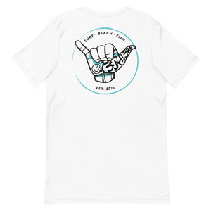 Official Beach Bum Short-Sleeve Unisex T-Shirt- Shaka (Art on Back)