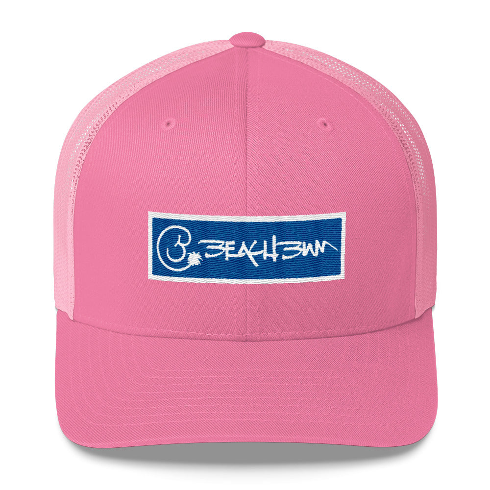 Official Beach Bum Trucker Cap-Blue Logo