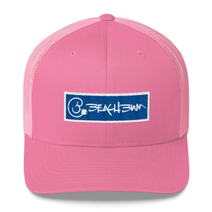 Official Beach Bum Trucker Cap-Blue Logo